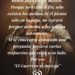 El Guerrero se Entrega - Frases
